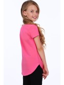 Girls\' tunic with a slit, amaranth NDZ8229 - Online store - Boutique